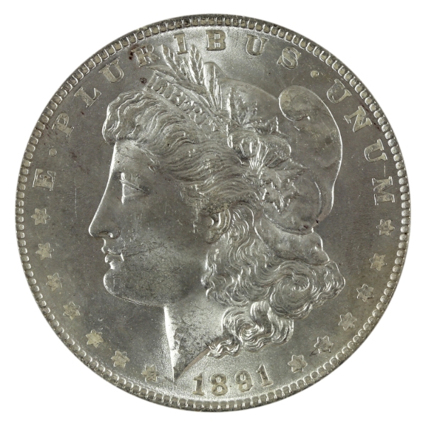 USA Silver 1891 Morgan Dollar Choice BU