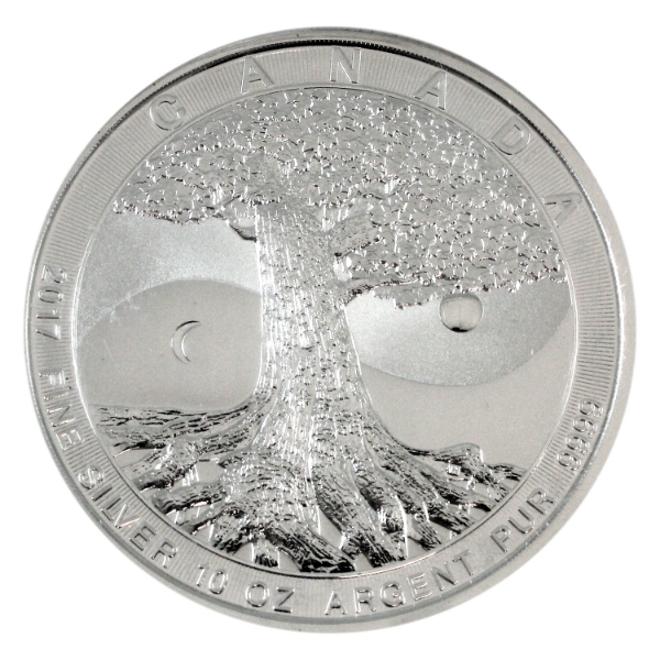 10oz Canada 2017 $50 Tree of Life Coin .9999 Silver. (Tax Exempt)