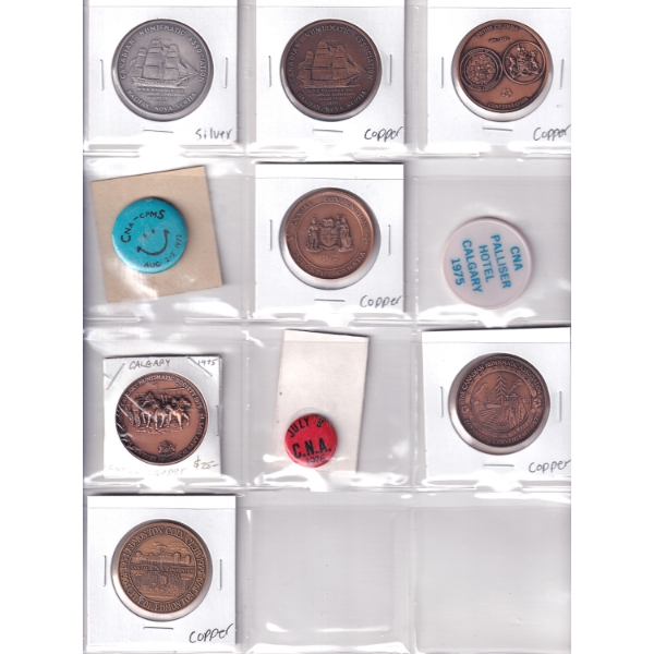 RCNA 1970 to 1979 Assorted Tokens & Memorabilia. 10pcs