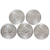 Image 1 : 5x 1oz Niue 2020 $2 Athenian Owl Stackable .999 Fine Silver. 5pcs.  (Tax Exempt)