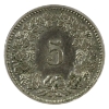 Image 2 : Switzerland 1890 5 Rappen AU