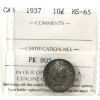 10-cent 1937 ICCS MS65