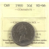 Image 1 : 50-cent 1980 ICCS MS66