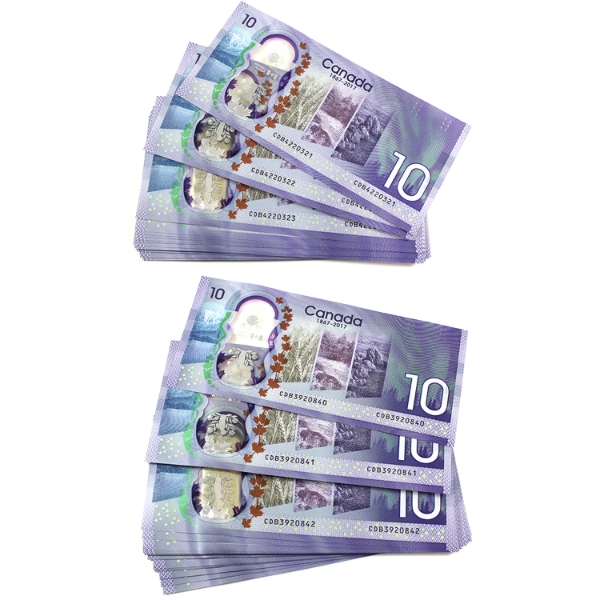 BC-75 2017 $10 2 Consecutive Sets Wilkins-Poloz. 66pcs.