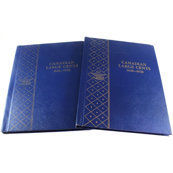 EMPTY 2x Canadian Large Cents 1858-1920 Whitman Coin Albums. 2pcs