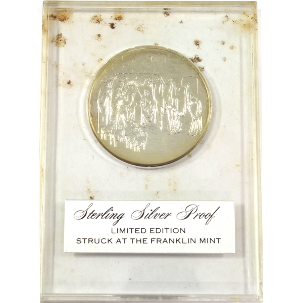 Franklin Mint N.D. Three Wise Men Sterling Silver Proof Medallion in Plastic Display Holder