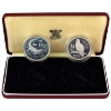 Image 1 : Pakistan 1976 100 & 150 Rupees 2-Piece Sterling Silver Set 
