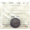 Image 1 : 10-cent 1899 Small 9s ICCS AU58