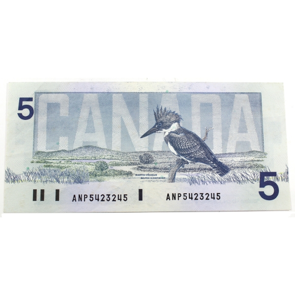 RADAR BC-56e-i-N1-iii 1986 $5 4 Digit RADAR EF Knight-Dodge SN: ANP5423245
