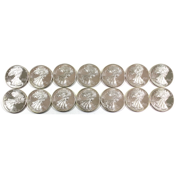 14x 1/4oz Golden State Mint Walking Liberty .999 Fine Fractional Silver Rounds. 14pcs. (Tax Exempt)