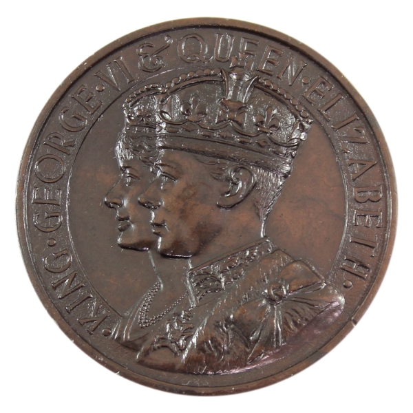 Great Britain 1937 King George VI & Queen Elizabeth Medal 49.4g-Copper Iridium Alloy, 49mm