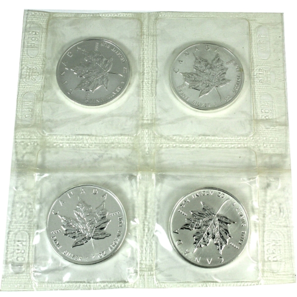 4x 1oz 2001 $5 .9999 Fine SML in Sealed Sheet. 4pcs (Tax Exempt)