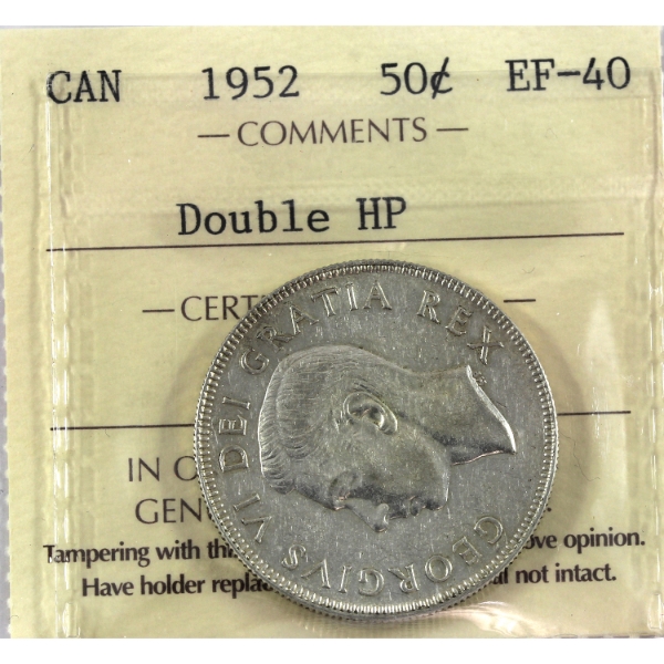 50-cent 1952 Double HP ICCS EF40