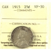 Image 1 : 25-cent 1915 ICCS VF30
