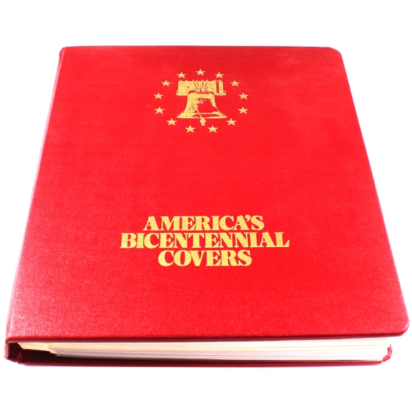 USA Stamps - America's Bicentennial Covers in Red Album