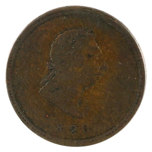 CH-LC-57A2 1820 George III Half Penny Token
