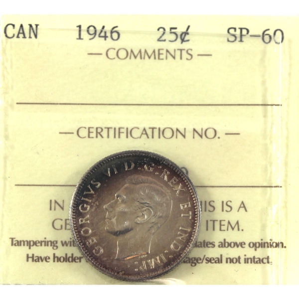 25-cent 1946 ICCS SP60