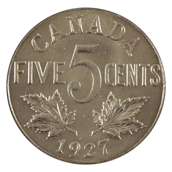 5-cent 1927 BU
