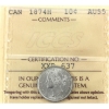 Image 1 : 10-cent 1874H ICCS AU55