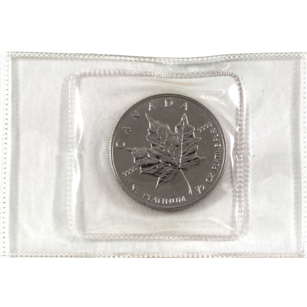 1988 Platinum $20 PML 1/2oz .9995 Fine Platinum Coin (Tax Exempt)