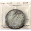 Image 1 : Silver $1 1967 ICCS MS65 