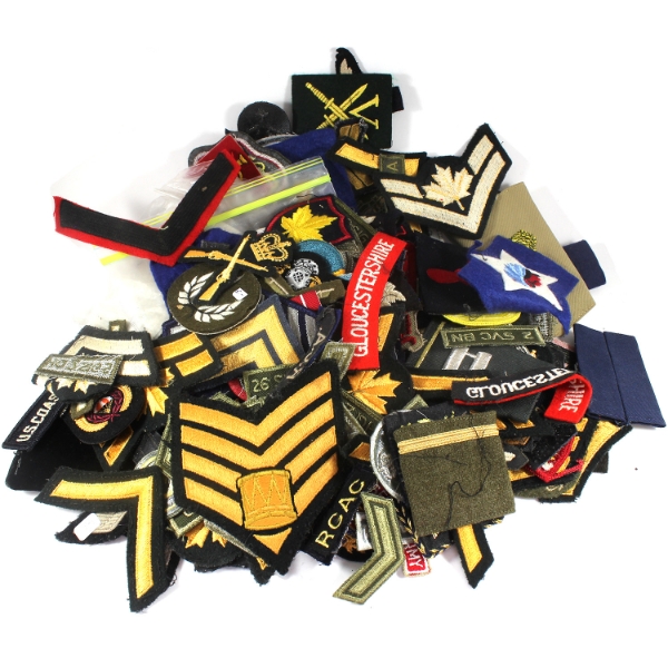 Bulk Lot of 300+ Canadian & USA Assorted Military, Army, ETC. Patches. 300+ pcs.