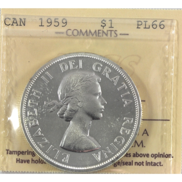 Silver $1 1959 ICCS PL66