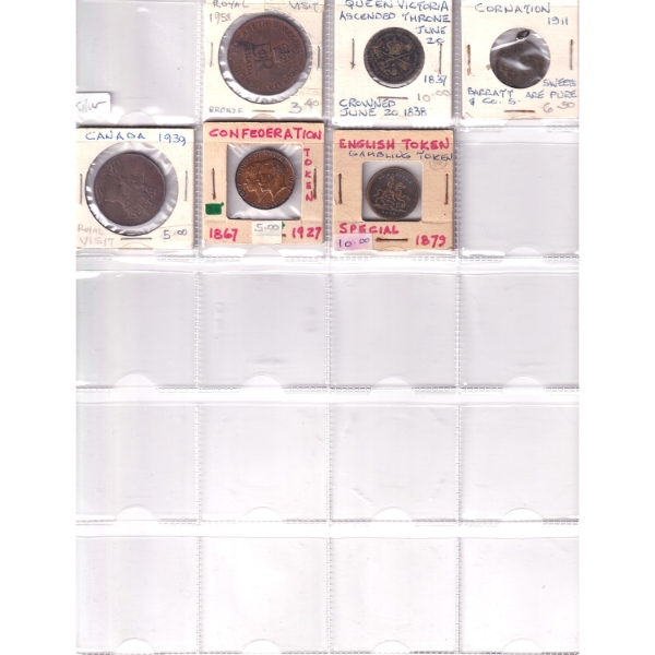 Mixed Lot of 6x Tokens & Medallions 