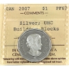 Image 3 : 2007 $1 Building Blocks Sterling Silver Dollar ICCS PF67 