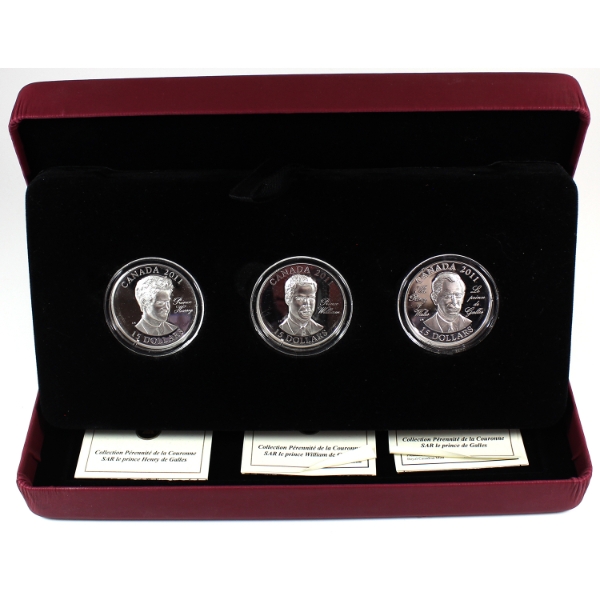 2011 $15 Continuity of the Crown Sterling Silver 3-Coin Set