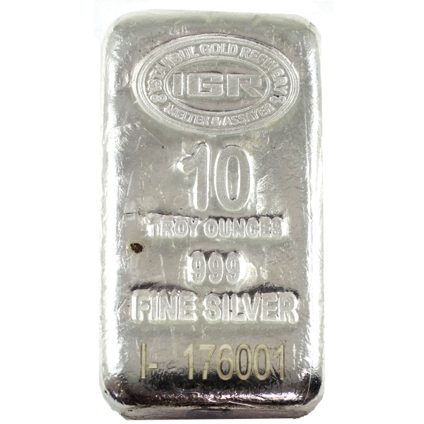 10oz IGR .999 Fine Silver Bar (Tax Exempt)