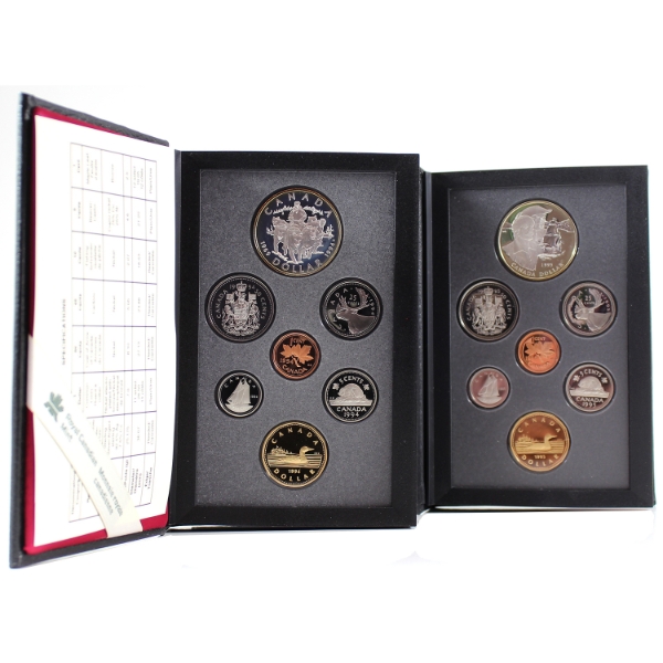 1994 RCMP Northern Dog Team Patrol & 1995 Hudson's Bay Company Anni. Proof Double Dollar Sets. 2sets