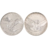 2x 1oz Birds of Prey .9999 Silver Coins - 2014 Peregrine Falcon & 2015 Great Horned Owl. 2pcs.