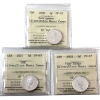 Image 1 : 5-cent 2000 Voltigeurs Silver, 2001 RMC Silver & 2002 Vimy Ridge Silver  ICCS PF67 UHC