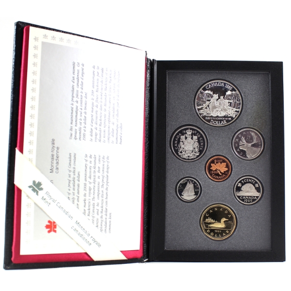 Special Issue 1989 Alexander Mackenzie Proof Double Dollar Set, Fibreglass Canada 50th Anniversary