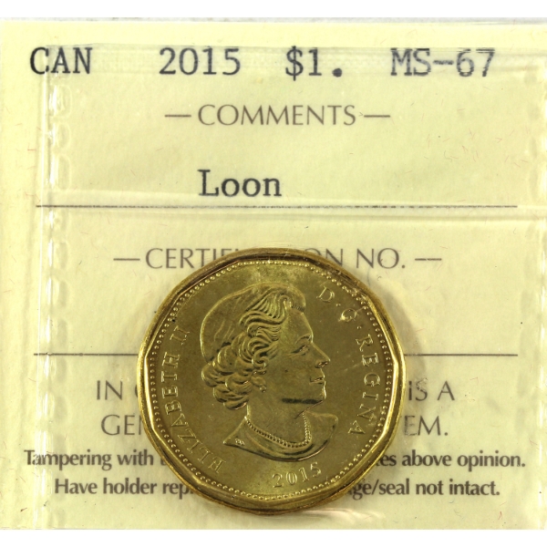 Loon $1 2015 ICCS MS67