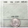 Image 1 : 10-cent 1928 Prestige Certified MS64