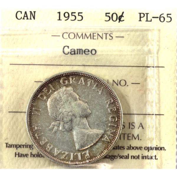50-cent 1955 ICCS PL65 Cameo