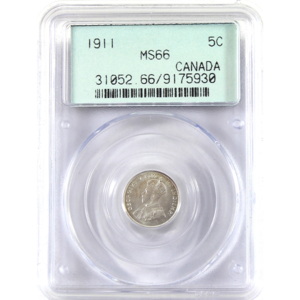 5-cent 1911 PCGS MS66