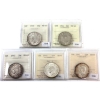 Image 1 : 50-cent 1940, 1941, 1942, 1944 Far 4 & 1945 ICCS MS63. 5pcs
