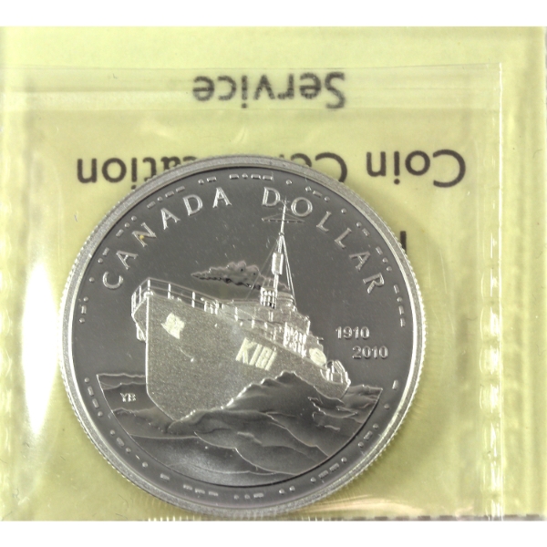 2010 $1 Canadian Navy Centennial Proof Sterling Silver Dollar ICCS PF67 UHC