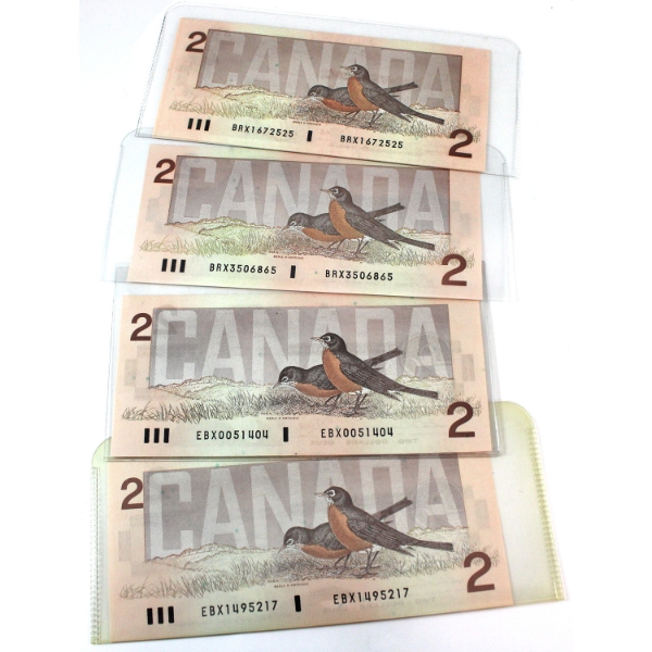 4 x 1986 $2 Replacement Notes AU or Better Condition. 4pcs