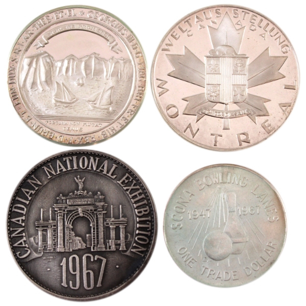 Group Lot of 1967 Silver Medals. 4pcs. 