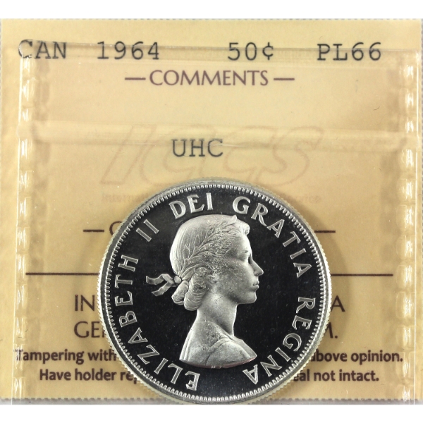50-cent 1964 ICCS PL66 Ultra Heavy Cameo