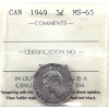 Image 1 : 5-cent 1949 ICCS MS65