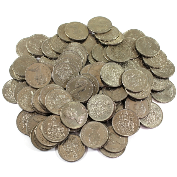 100x 50-cent 1969. 100pcs.