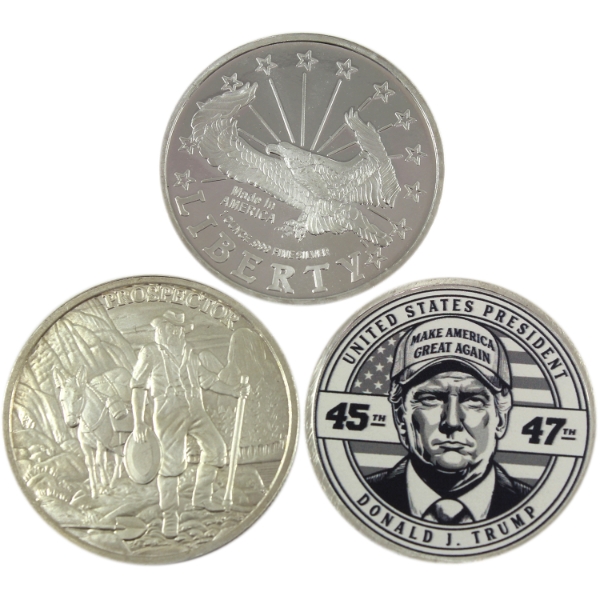 3x 1oz Mixed .999 Fine Silver Rounds. 3pcs. (Tax Exempt)