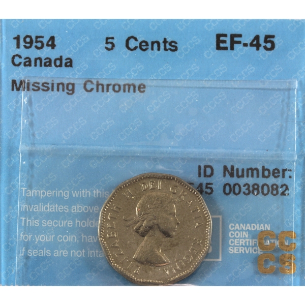 5-cent 1954 Missing Chrome CCCS EF45