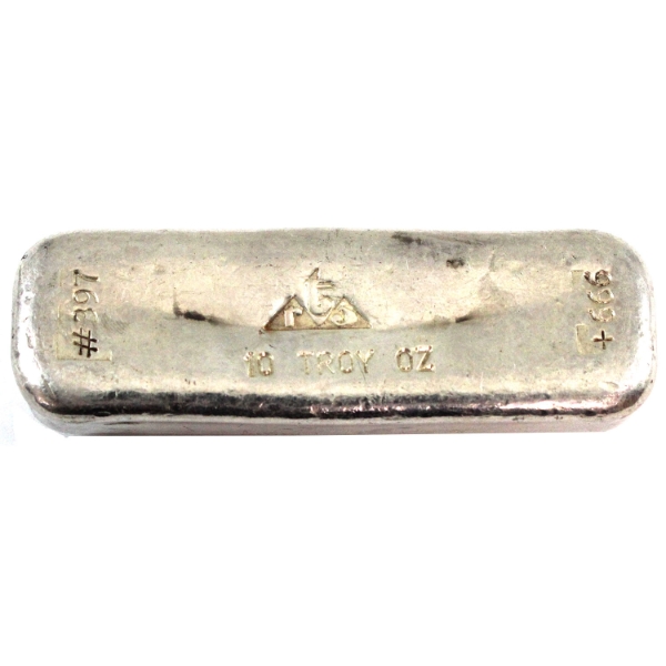 10oz Trimount Smelting & Refining Ltd. c.1970s-80s .999+ Poured Silver Bar (Tax Exempt)