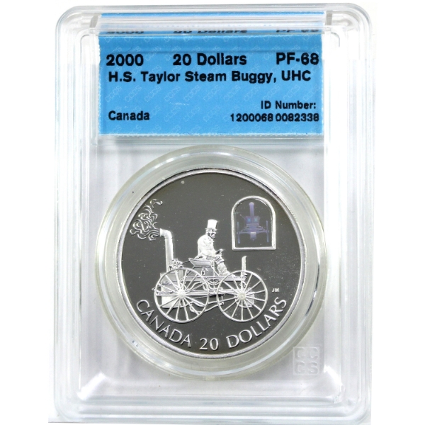 2000 $20 Transportation Series-HS Taylor Steam Buggy CCCS PF68 UHC with COA